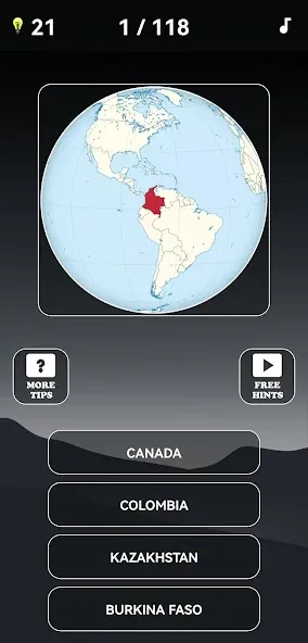 Guess the World Map Quiz [МОД: Бесконечные деньги, Монеты и Мега MOD] Screenshot 1