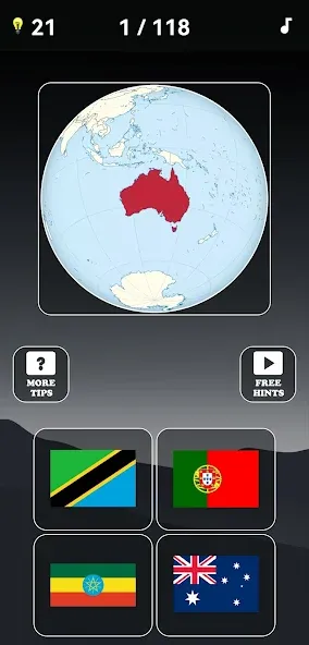Guess the World Map Quiz [МОД: Бесконечные деньги, Монеты и Мега MOD] Screenshot 4