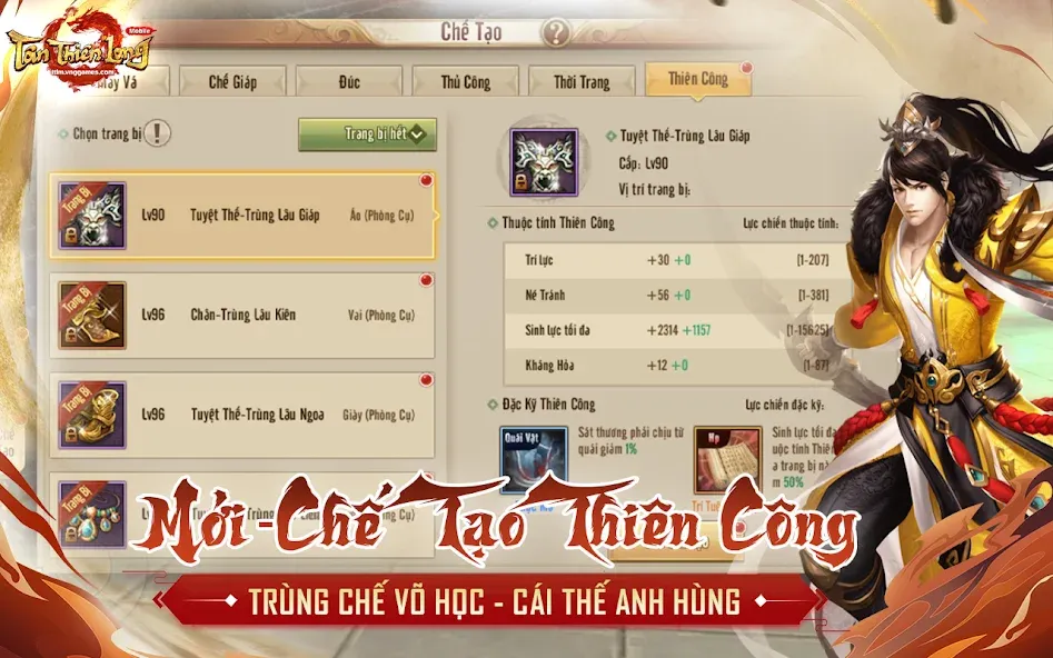 Tân Thiên Long Mobile [МОД: Много денег, Монет и Все открыто] Screenshot 2