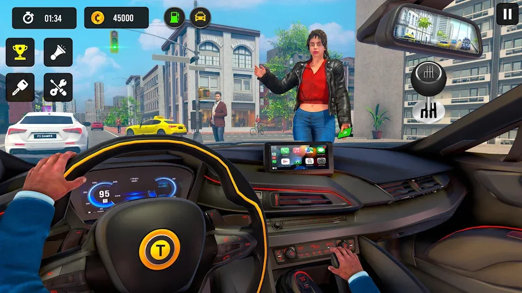 Taxi Simulator 3d Taxi Driver [МОД: Деньги, Монеты и Меню MOD] Screenshot 1