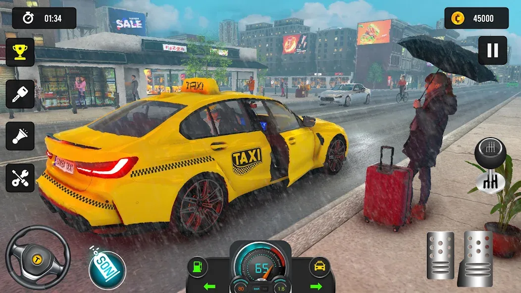 Taxi Simulator 3d Taxi Driver [МОД: Деньги, Монеты и Меню MOD] Screenshot 2