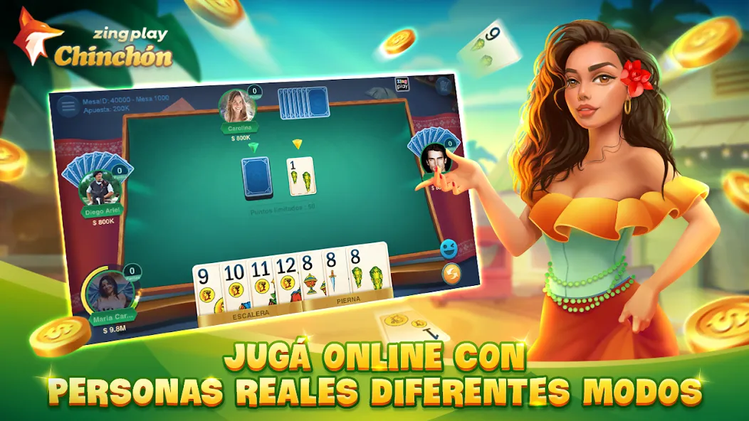 ChinChón Zingplay Juego Online [МОД: Бесконечные деньги, Монеты и Мега MOD] Screenshot 1