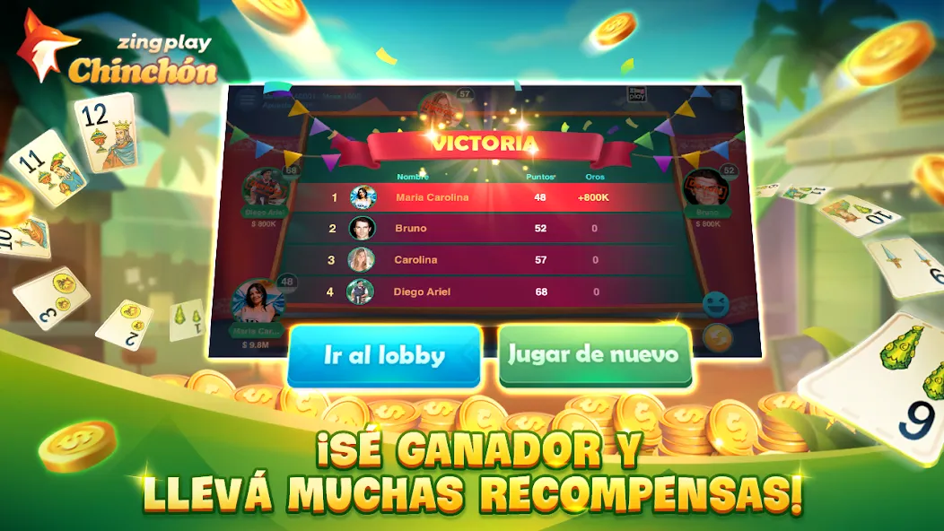 ChinChón Zingplay Juego Online [МОД: Бесконечные деньги, Монеты и Мега MOD] Screenshot 5
