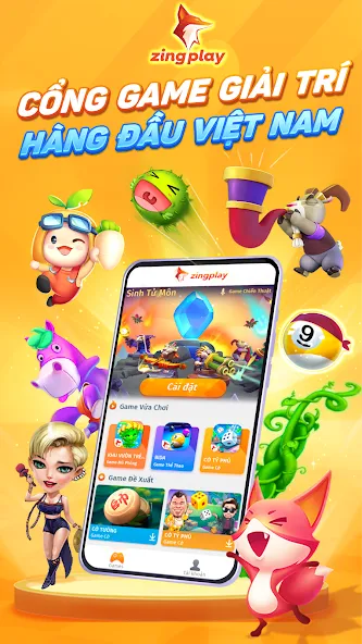 ZingPlay HD Cổng game giải trí [МОД: Бесконечные деньги, Монеты и Мега MOD] Screenshot 1