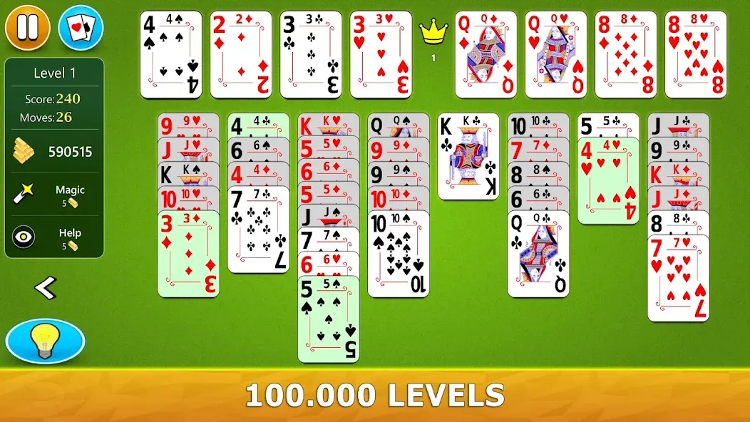 FreeCell Solitaire - Card Game [МОД: Много монет, Открытые уровни и Мега MOD] Screenshot 2