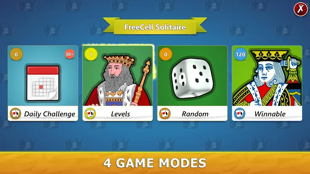 FreeCell Solitaire - Card Game [МОД: Много монет, Открытые уровни и Мега MOD] Screenshot 3