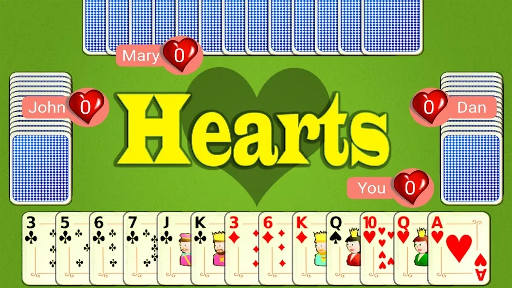 Hearts Mobile [МОД: Все открыто, Дополнительные деньги и Меню MOD] Screenshot 1