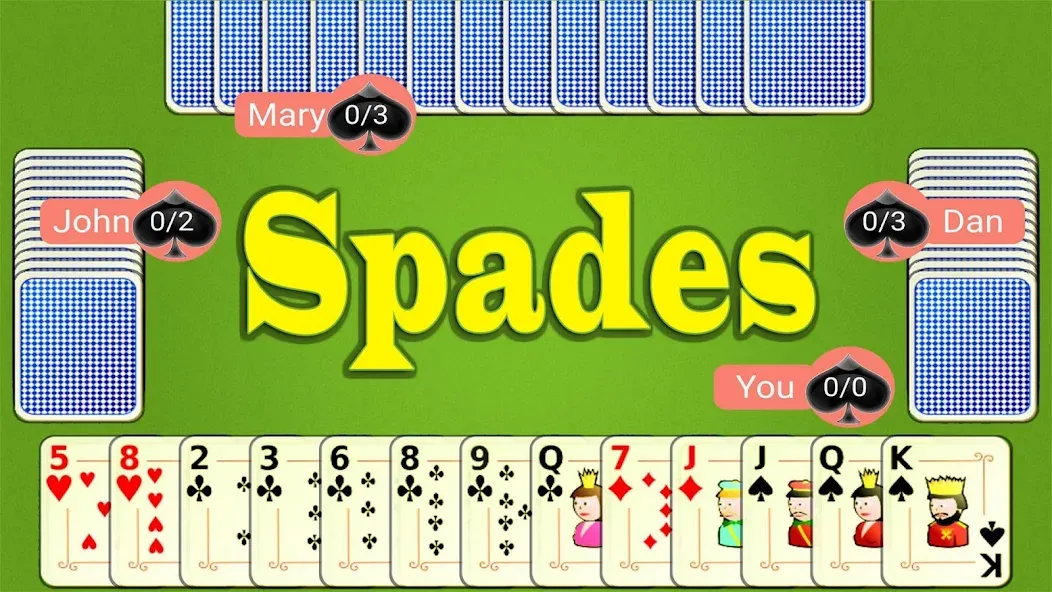 Spades Mobile [МОД: Все открыто, Дополнительные деньги и Меню MOD] Screenshot 1