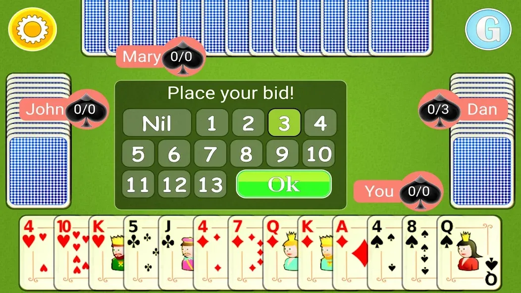 Spades Mobile [МОД: Все открыто, Дополнительные деньги и Меню MOD] Screenshot 2