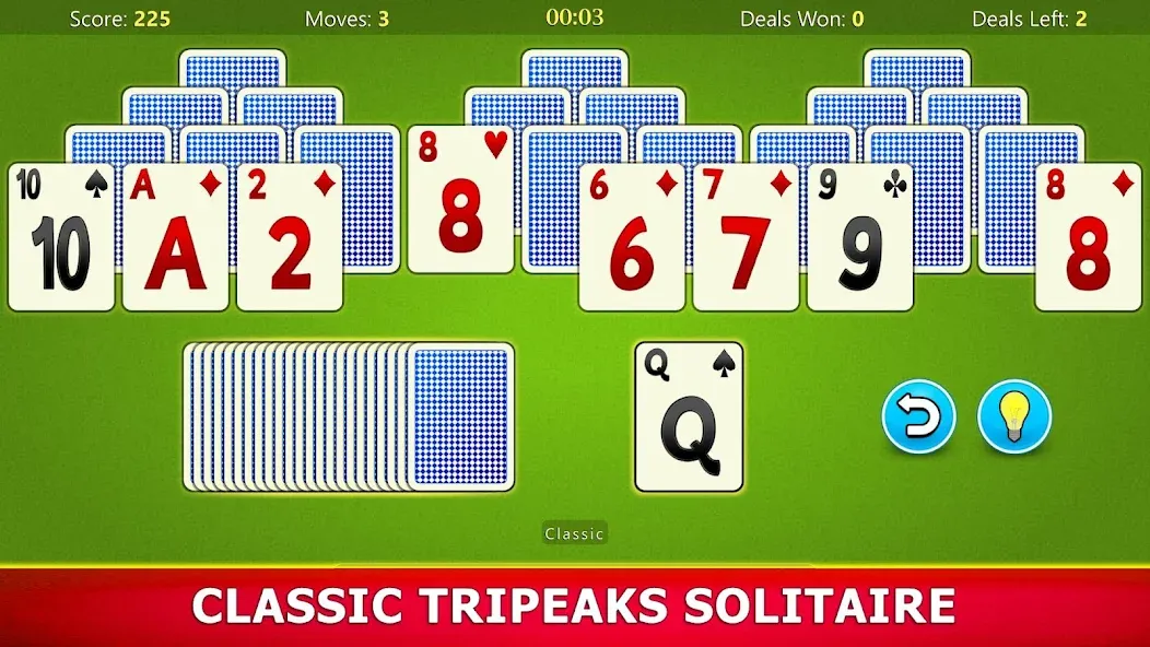TriPeaks Solitaire Mobile [МОД: Бесконечные деньги, Монеты и Мега MOD] Screenshot 1