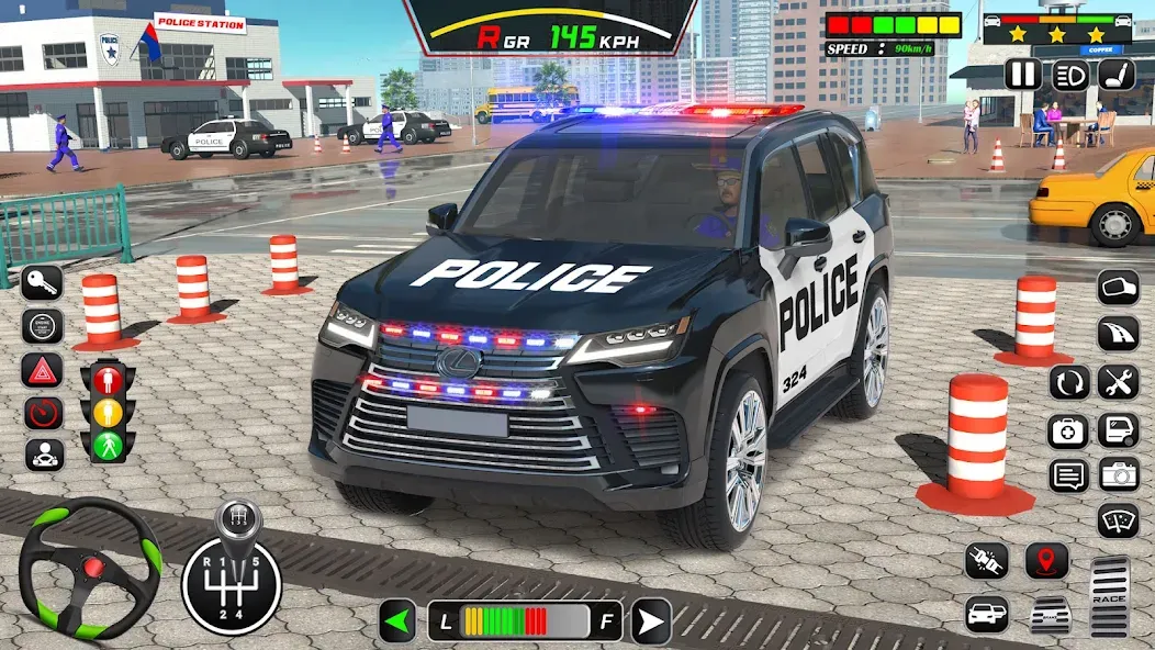 Police Car Driving School Game (Полицейская школа вождения автомобилей) [МОД: Много денег, Монет и Все открыто] Screenshot 1