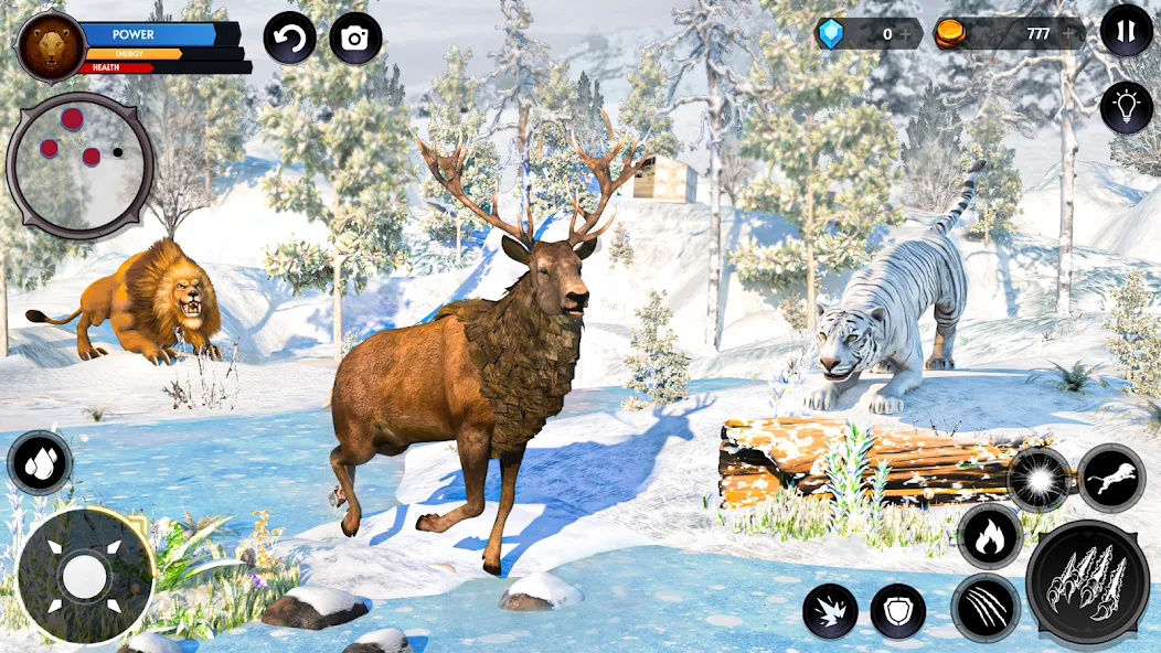 Lion Simulator Wild Lion Games [МОД: Бесконечные деньги, Монеты и Мега MOD] Screenshot 1