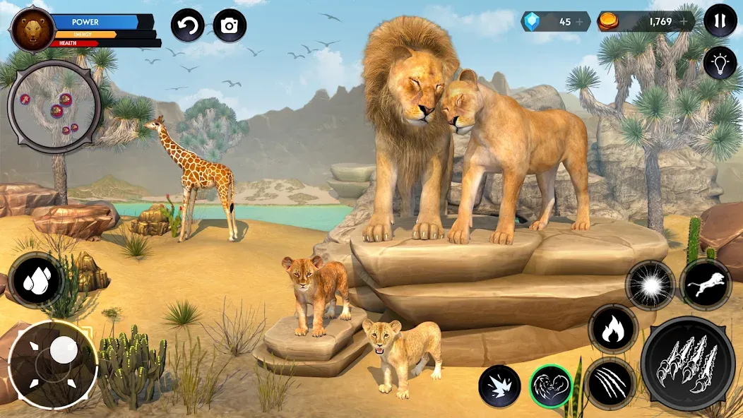 Lion Simulator Wild Lion Games [МОД: Бесконечные деньги, Монеты и Мега MOD] Screenshot 4