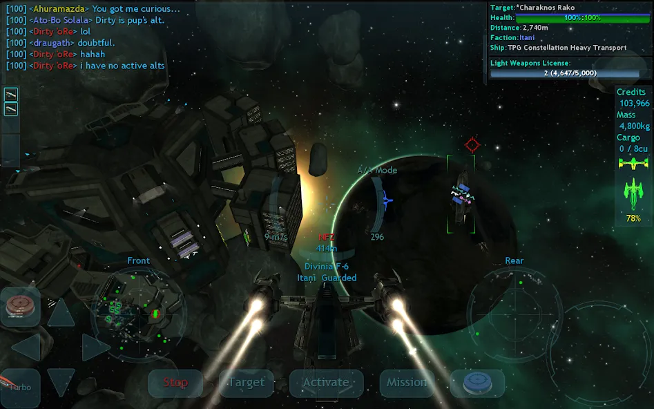 Vendetta Online (3D Space MMO) (Вендетта Онлайн) [МОД: Деньги, Монеты и Меню MOD] Screenshot 2