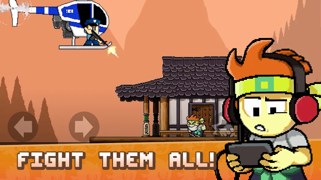 Dan the Man: Action Platformer (Дэн зе Мэн) [МОД: Все открыто, Дополнительные деньги и Меню MOD] Screenshot 1