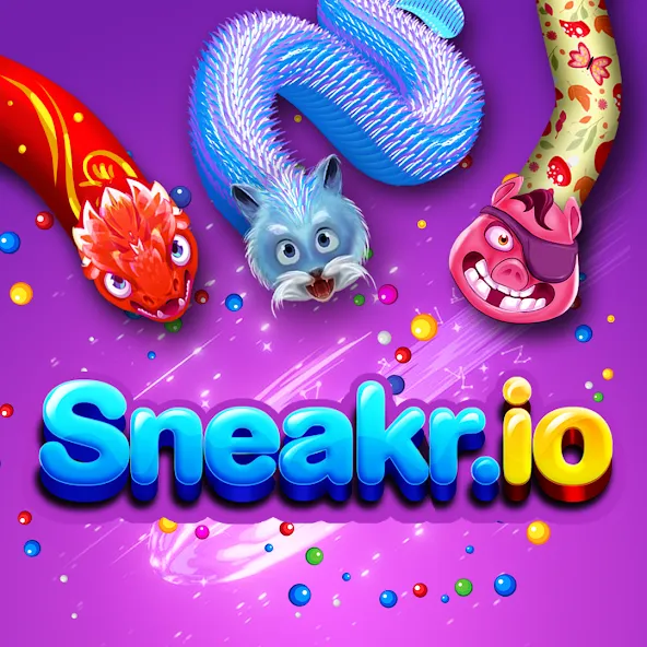 Sneak.io - Snake Game [МОД: Бесконечные деньги, Монеты и Мега MOD] Screenshot 1