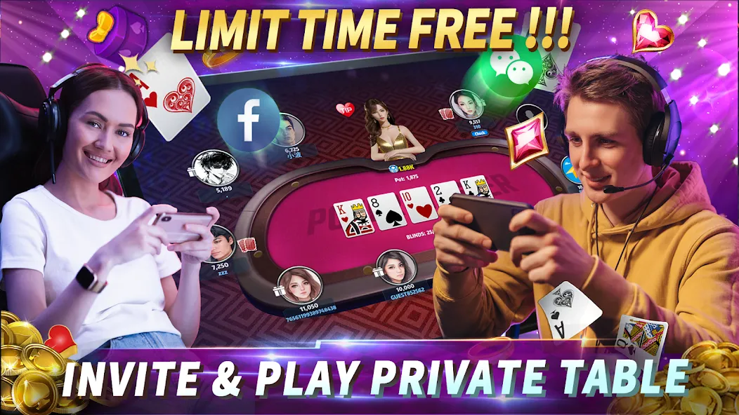 Poker Master Texas Holdem 2024 (Покер Мастер) [МОД: Меню, Бесконечные монеты и Открытые уровни] Screenshot 4