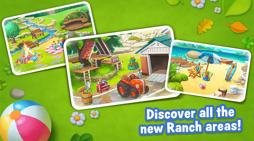 Ranch Adventures: Amazing Matc [МОД: Меню, Бесконечные монеты и Открытые уровни] Screenshot 2