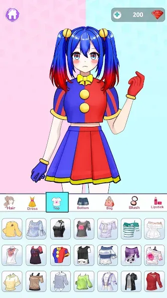 Anime Dress Up and Makeup Game [МОД: Много денег, Монет и Все открыто] Screenshot 1