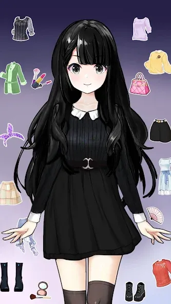 Anime Dress Up and Makeup Game [МОД: Много денег, Монет и Все открыто] Screenshot 4