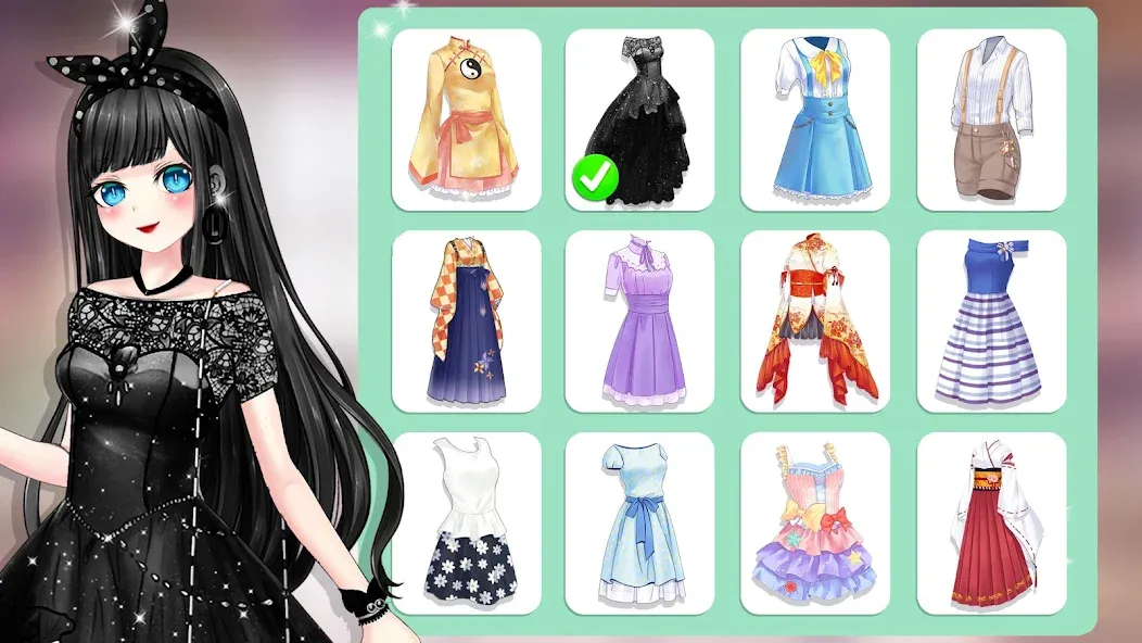 Anime Dress Up and Makeup Game [МОД: Много денег, Монет и Все открыто] Screenshot 5