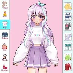 Скачать Anime Dress Up and Makeup Game [МОД: Много денег, Монет и Все открыто] | Взлом Anime Dress Up and Makeup Game на Андроид