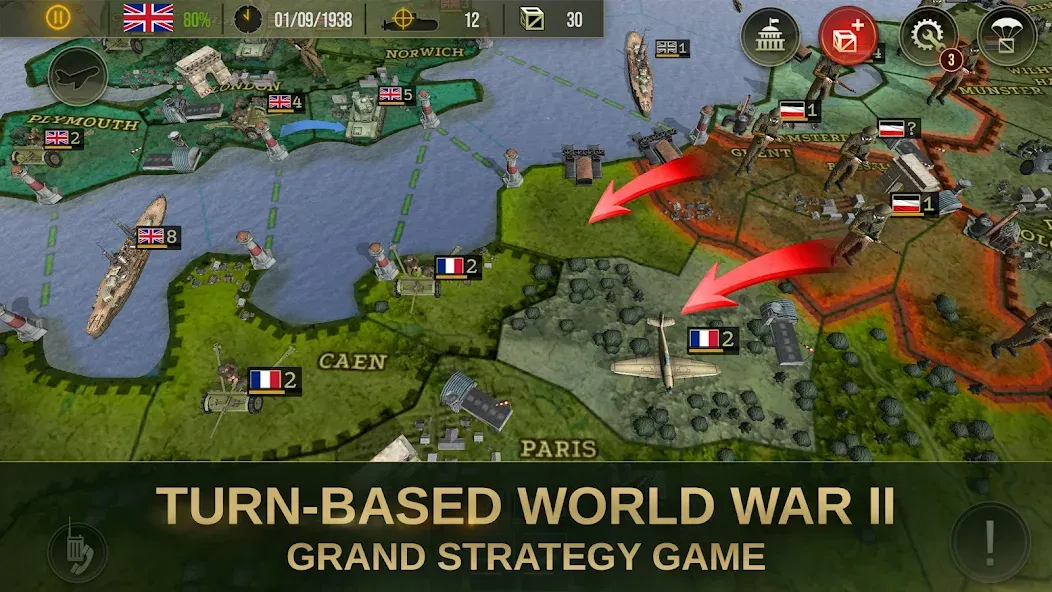 Strategy&Tactics 2: WWII [МОД: Меню, Бесконечные монеты и Открытые уровни] Screenshot 1