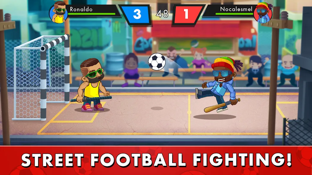 Street Soccer：Ultimate Fight [МОД: Бесконечные деньги, Монеты и Мега MOD] Screenshot 1