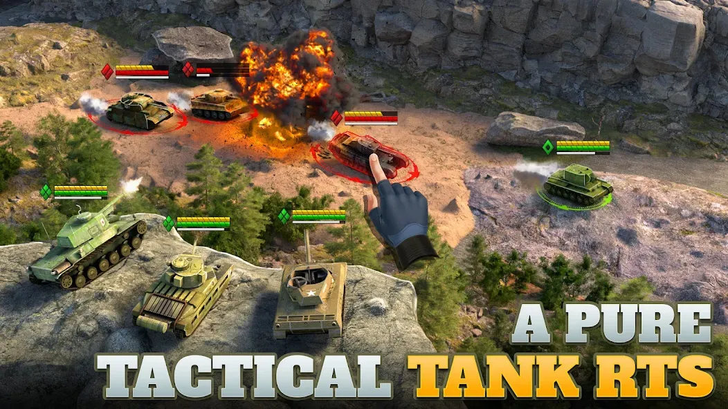 Tanks Charge: Online PvP Arena (Танковая атака) [МОД: Бесконечные деньги, Монеты и Мега MOD] Screenshot 1
