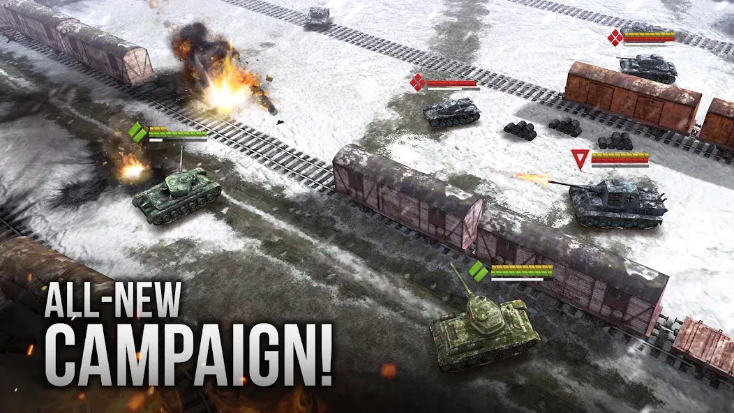 Armor Age: WW2 tank strategy (Армор Эйдж) [МОД: Деньги, Монеты и Меню MOD] Screenshot 1