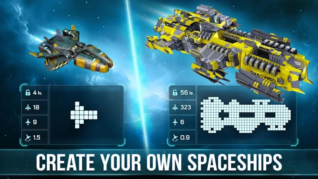 Space Arena: Construct & Fight (Спейс Арена) [МОД: Все открыто, Дополнительные деньги и Меню MOD] Screenshot 1