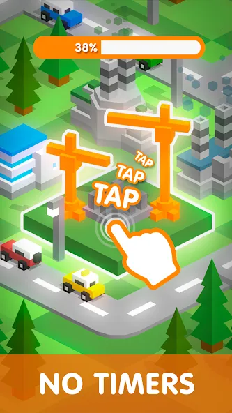 Tap Tap: Idle City Builder Sim [МОД: Все открыто, Дополнительные деньги и Меню MOD] Screenshot 2