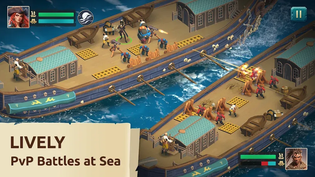 Pirate Ships・Build and Fight [МОД: Много монет, Открытые уровни и Мега MOD] Screenshot 1