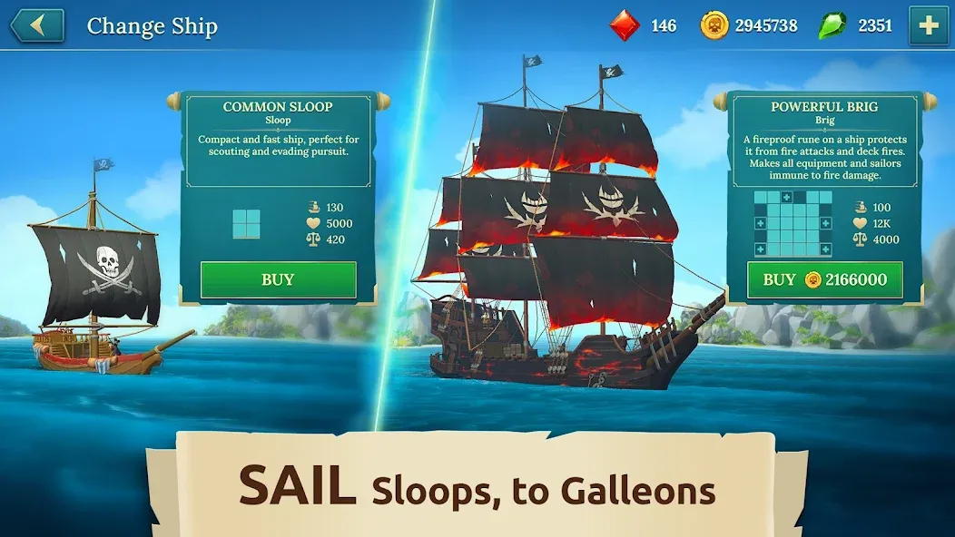 Pirate Ships・Build and Fight [МОД: Много монет, Открытые уровни и Мега MOD] Screenshot 3
