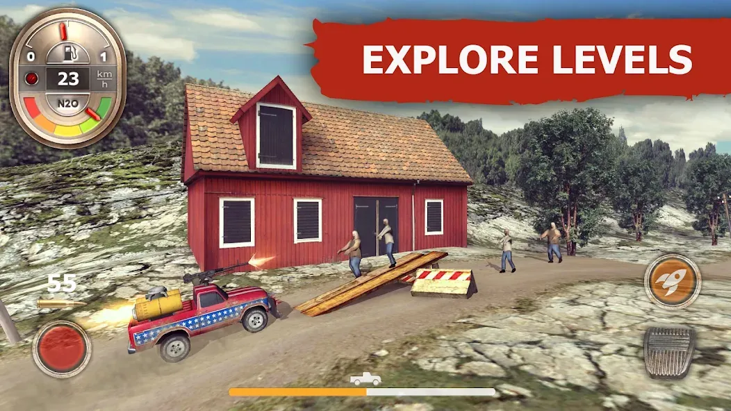 Zombie Derby (Зомби Дерби) [МОД: Много монет, Открытые уровни и Мега MOD] Screenshot 3