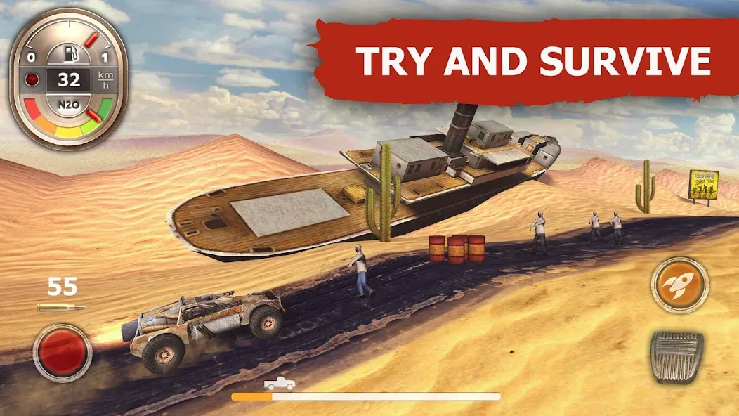 Zombie Derby (Зомби Дерби) [МОД: Много монет, Открытые уровни и Мега MOD] Screenshot 5