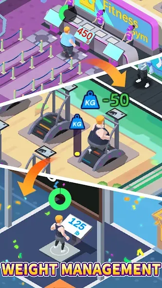 Fitness Club Tycoon (Фитнес Клуб Тайкун) [МОД: Меню, Бесконечные монеты и Открытые уровни] Screenshot 1