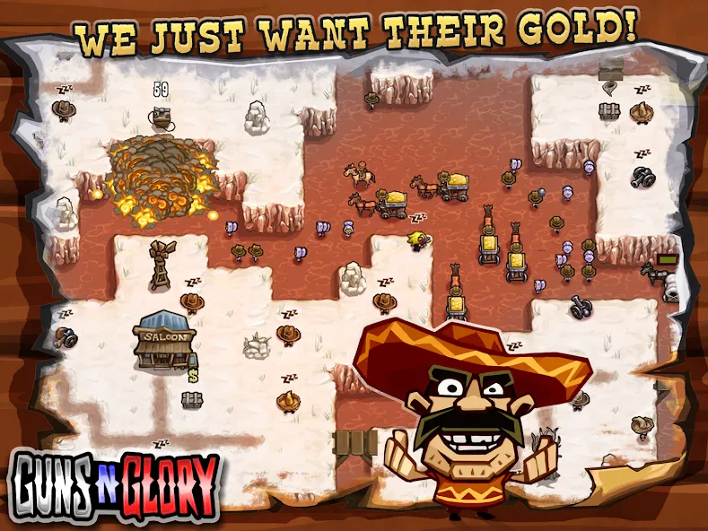 Guns'n'Glory [МОД: Деньги, Монеты и Меню MOD] Screenshot 3