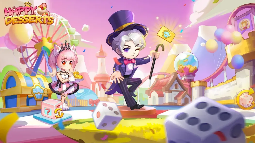 Happy Desserts！ [МОД: Много денег, Монет и Все открыто] Screenshot 1