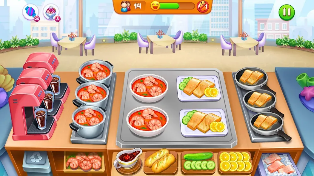 Cooking Restaurant Food Games [МОД: Бесконечные деньги, Монеты и Мега MOD] Screenshot 1