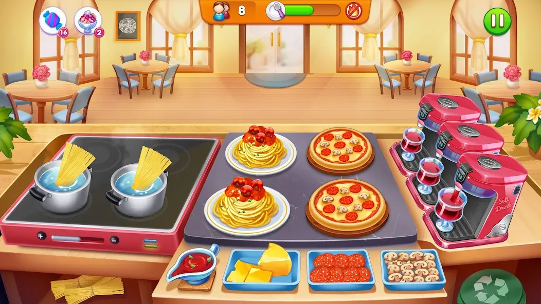 Cooking Restaurant Food Games [МОД: Бесконечные деньги, Монеты и Мега MOD] Screenshot 2