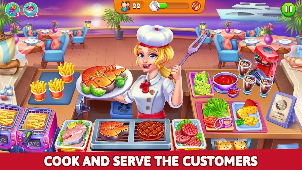 Cooking Restaurant Food Games [МОД: Бесконечные деньги, Монеты и Мега MOD] Screenshot 3