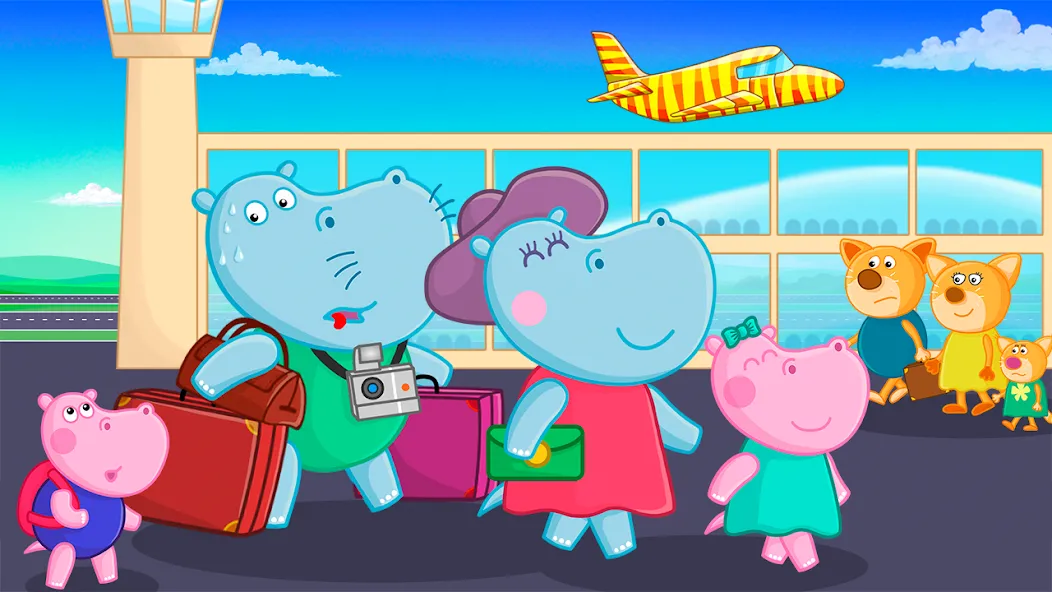 Hippo: Airport Profession Game [МОД: Бесконечные деньги, Монеты и Мега MOD] Screenshot 4