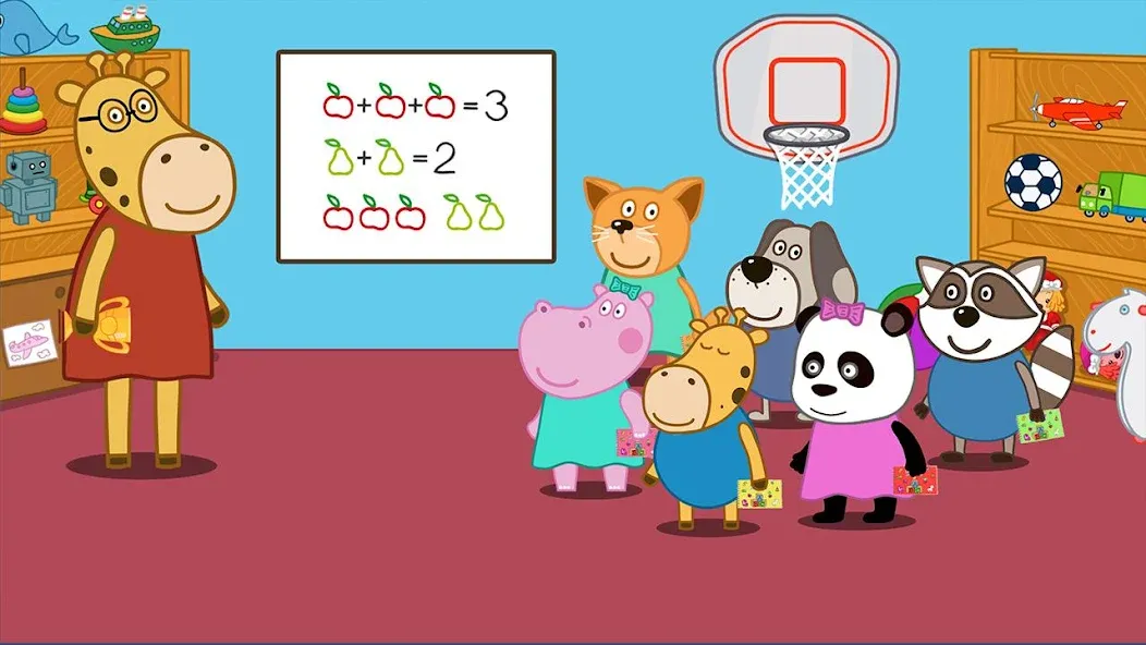 Kindergarten: Learn and play [МОД: Меню, Бесконечные монеты и Открытые уровни] Screenshot 1