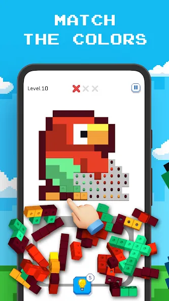 Blockin' Color - Block Puzzle [МОД: Все открыто, Дополнительные деньги и Меню MOD] Screenshot 2