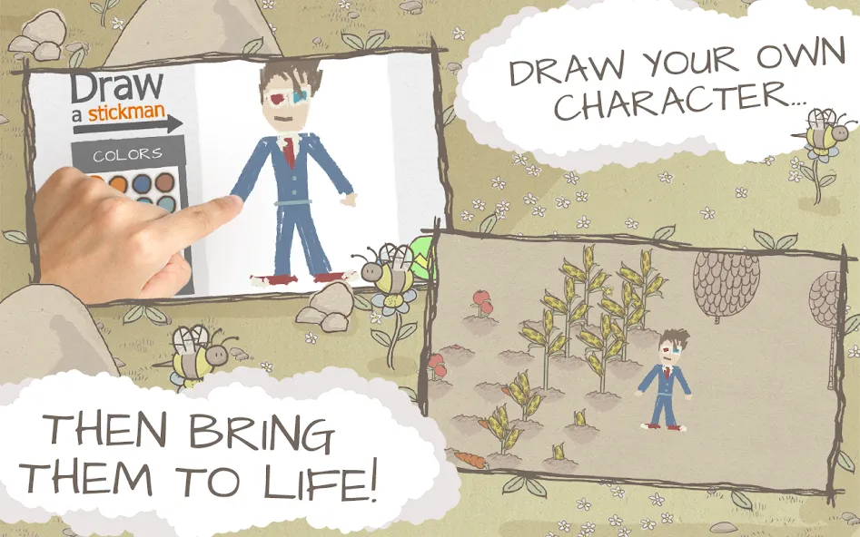Draw a Stickman: EPIC Free (Нарисуй палочного человечка) [МОД: Много монет, Открытые уровни и Мега MOD] Screenshot 2