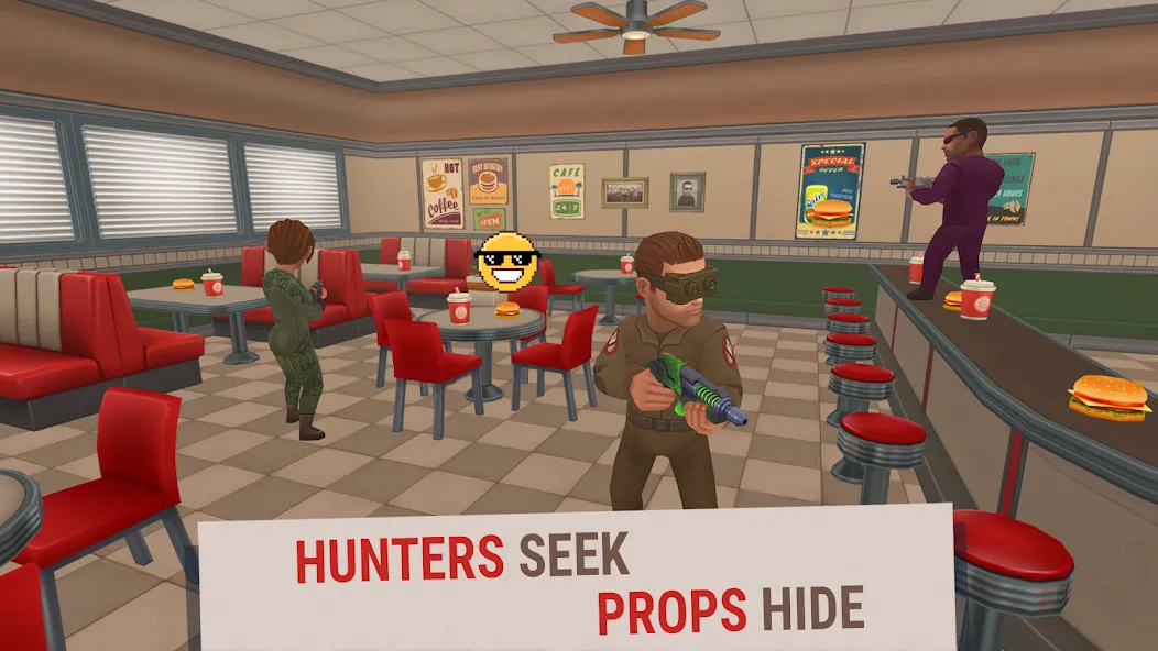 Hide Online - Hunters vs Props (Хайд Онлайн) [МОД: Много монет, Открытые уровни и Мега MOD] Screenshot 2