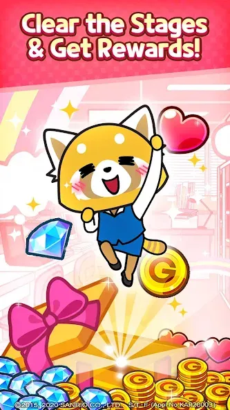 Aggretsuko : Match 3 Puzzle (Аггретсуко) [МОД: Все открыто, Дополнительные деньги и Меню MOD] Screenshot 5