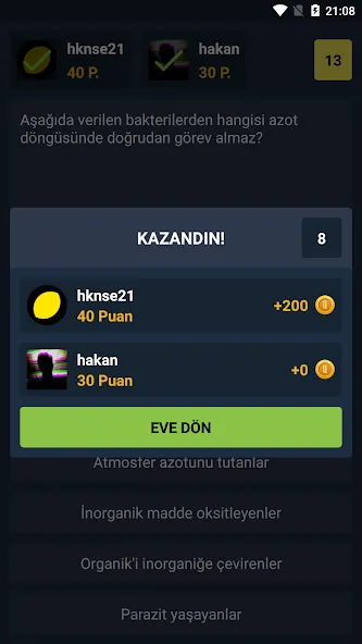 Biyoloji Quiz - PvP Online (Биология Квиз) [МОД: Все открыто, Дополнительные деньги и Меню MOD] Screenshot 3