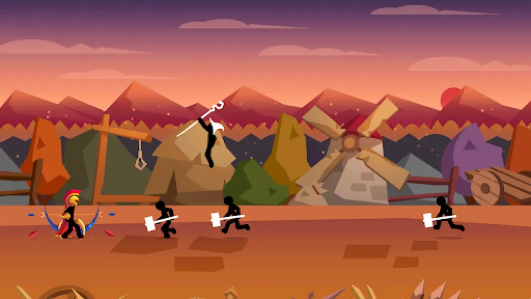Stick Fight: Shadow Archer (Стк Файт) [МОД: Много монет, Открытые уровни и Мега MOD] Screenshot 1